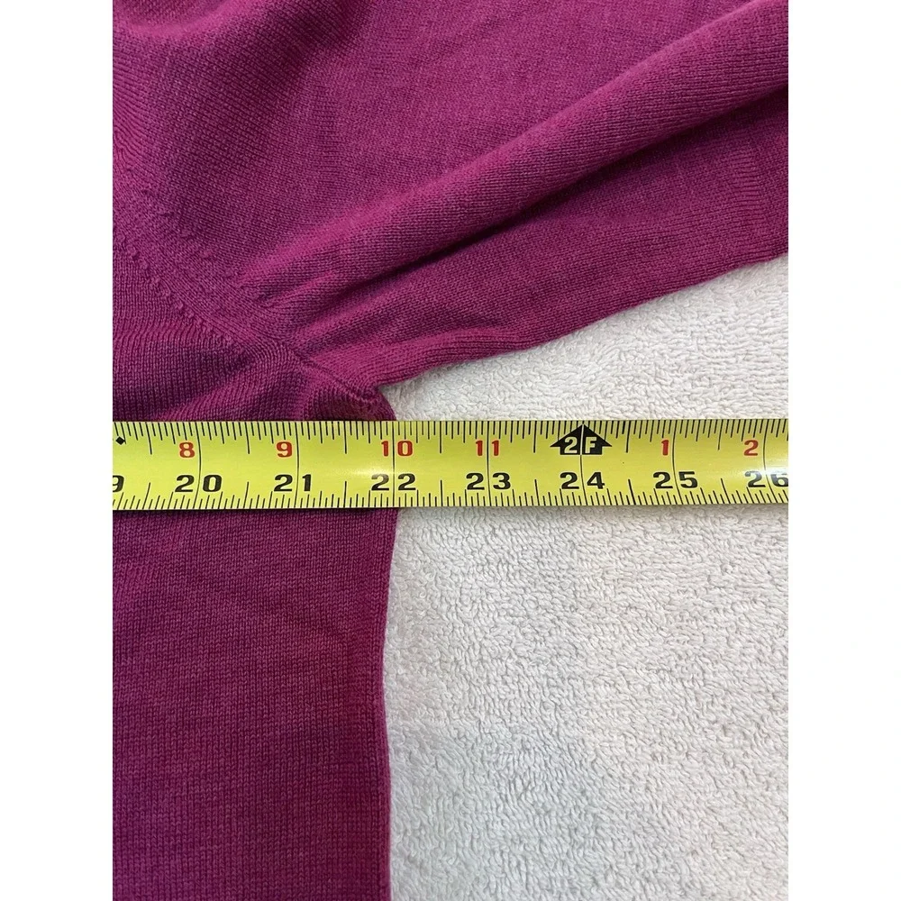 Banana Republic Italian Merino Wool Sweater Purple Mens LG Tall Crew Baruffa New